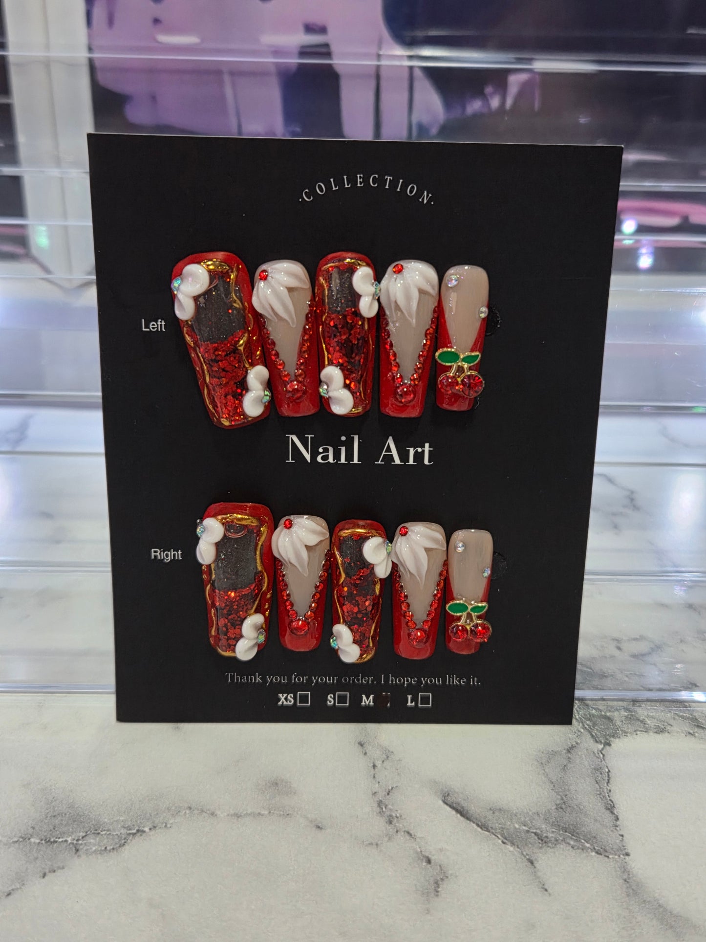 Red Cherry Water Nails