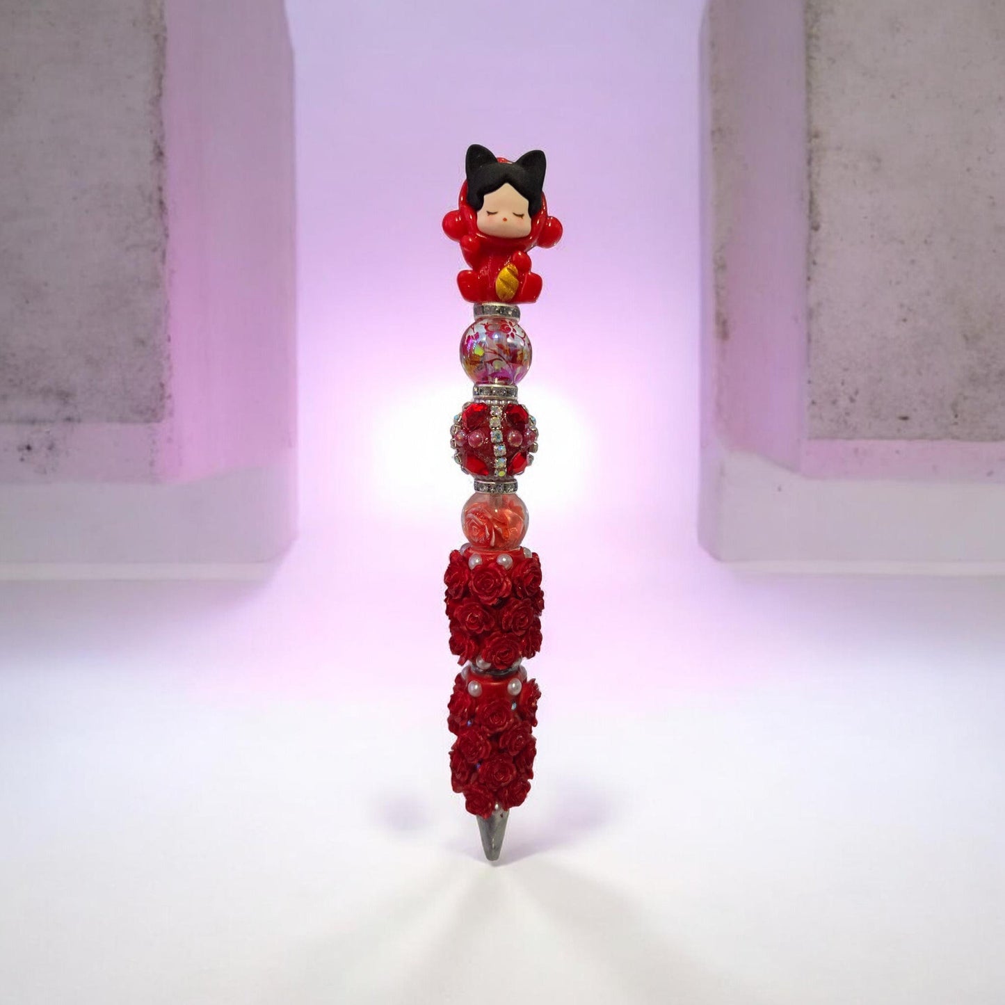 Red SP Beaded Pen
