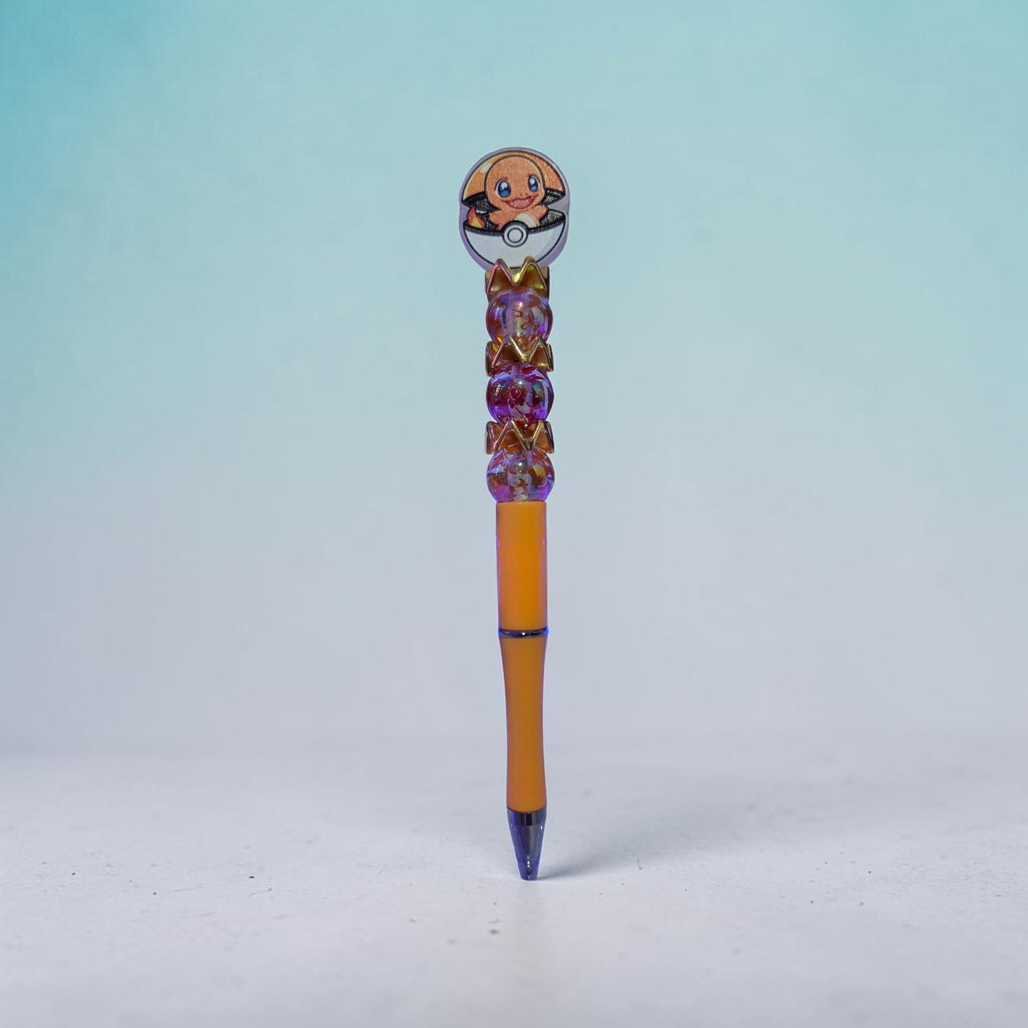 Orange Beaded Pen