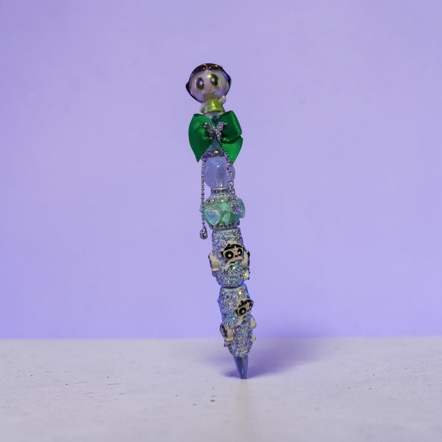 Green PPG Beaded Pen