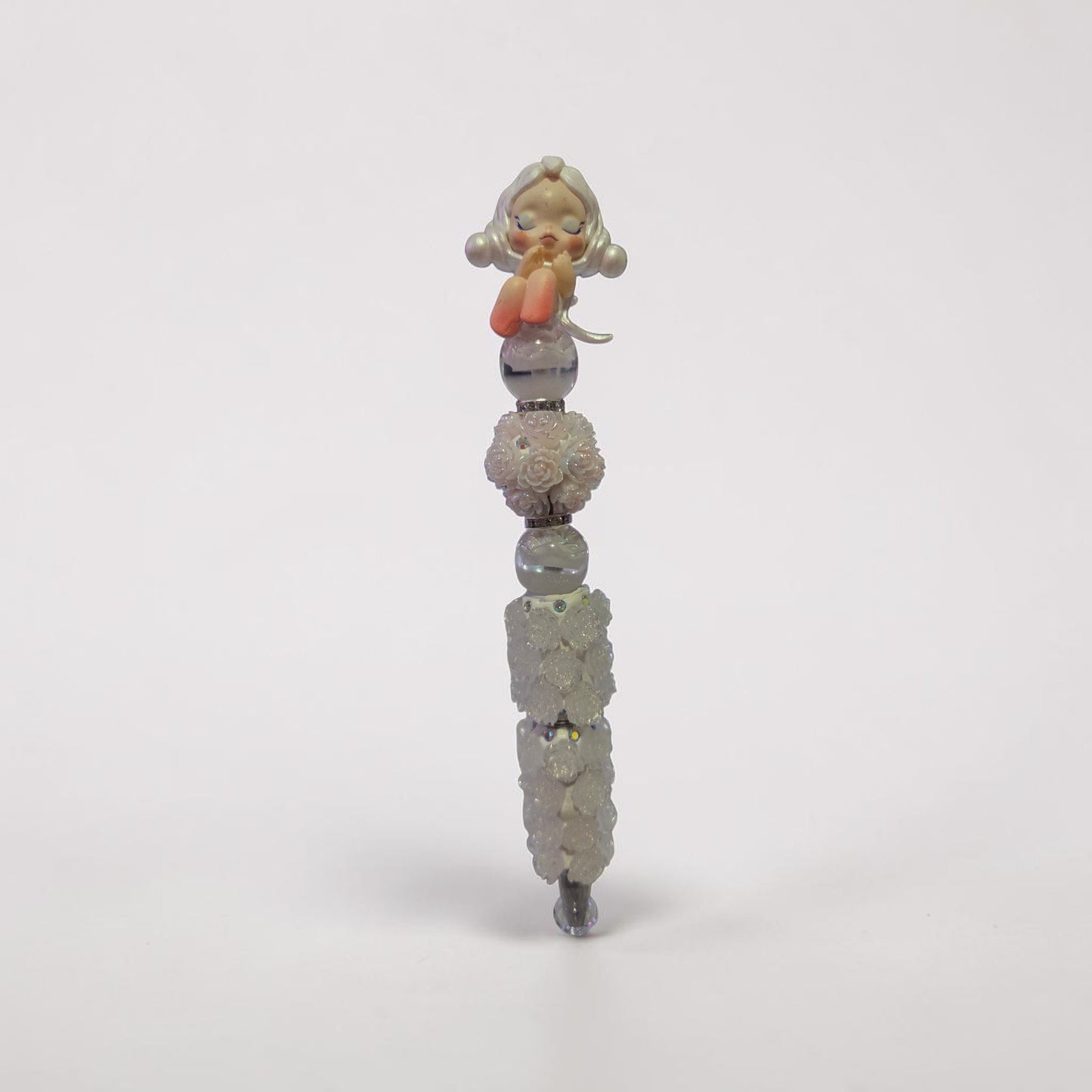 White SP Beaded Pen