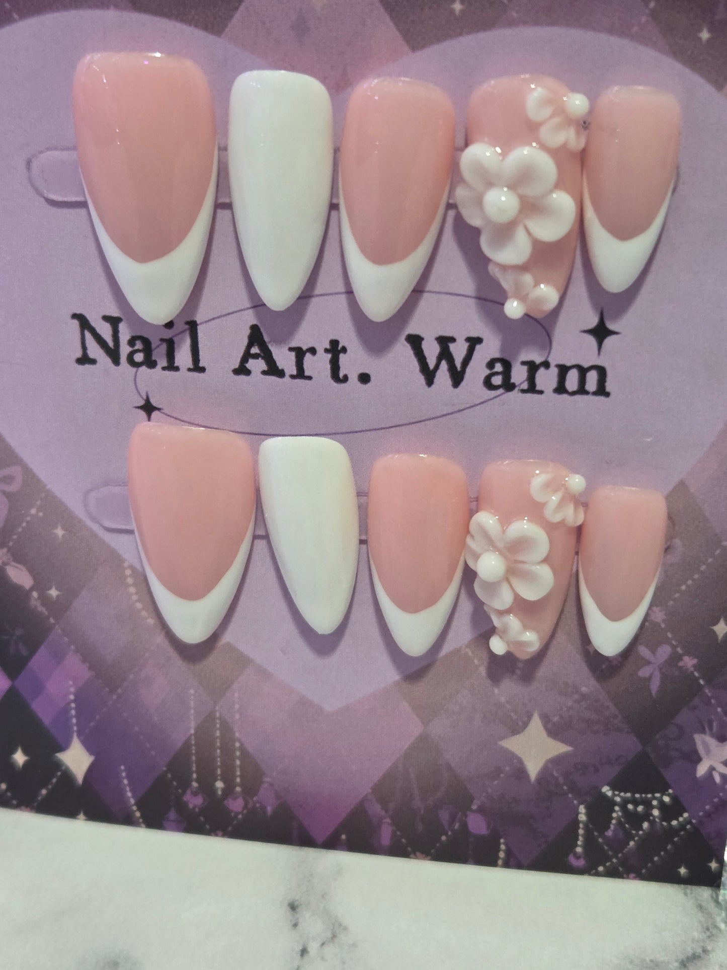 White Almond French Tips