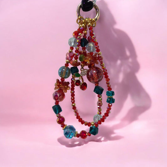 Multicolor Cherry Phone Chain