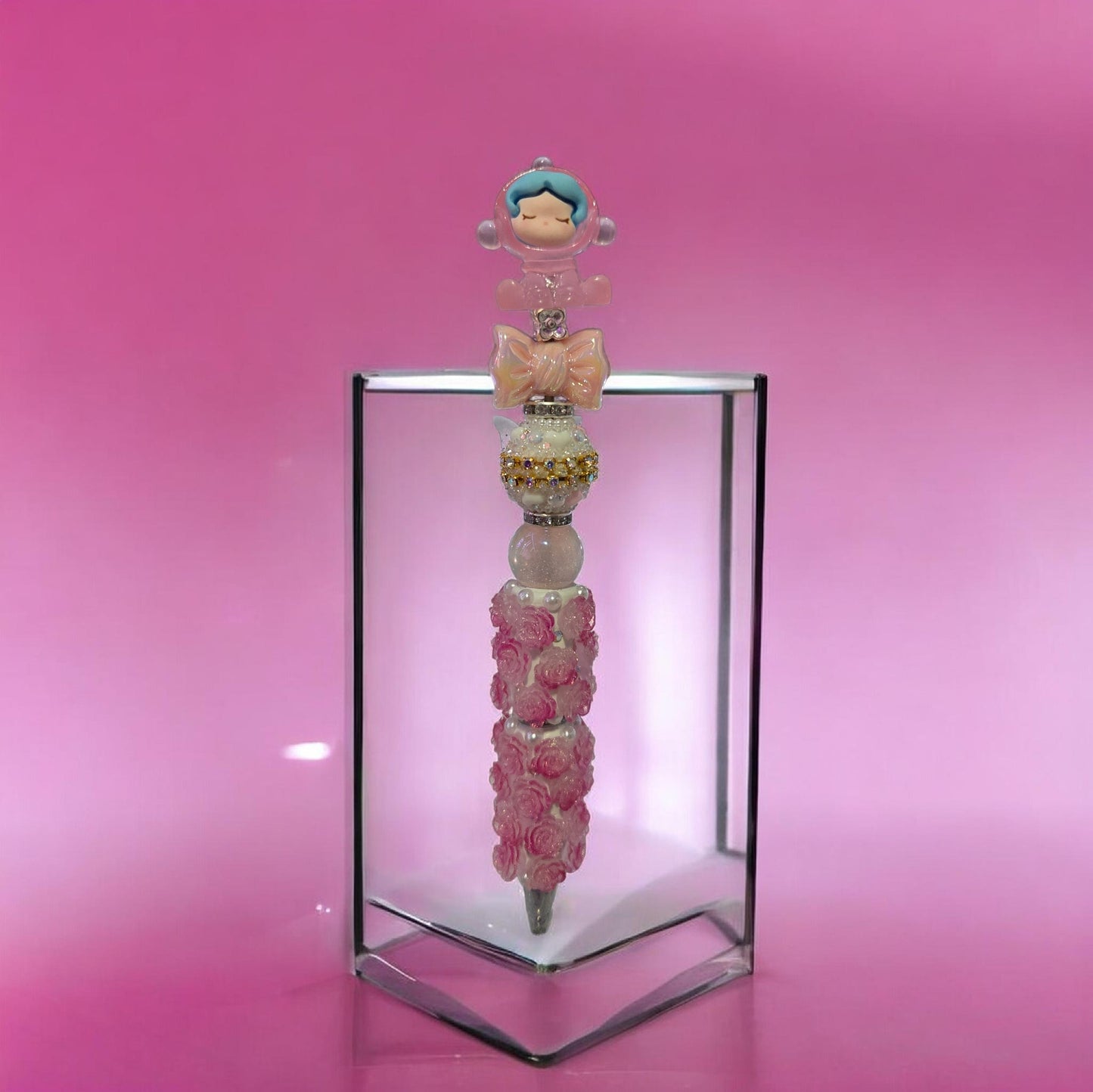 Pink SP Beaded Pen