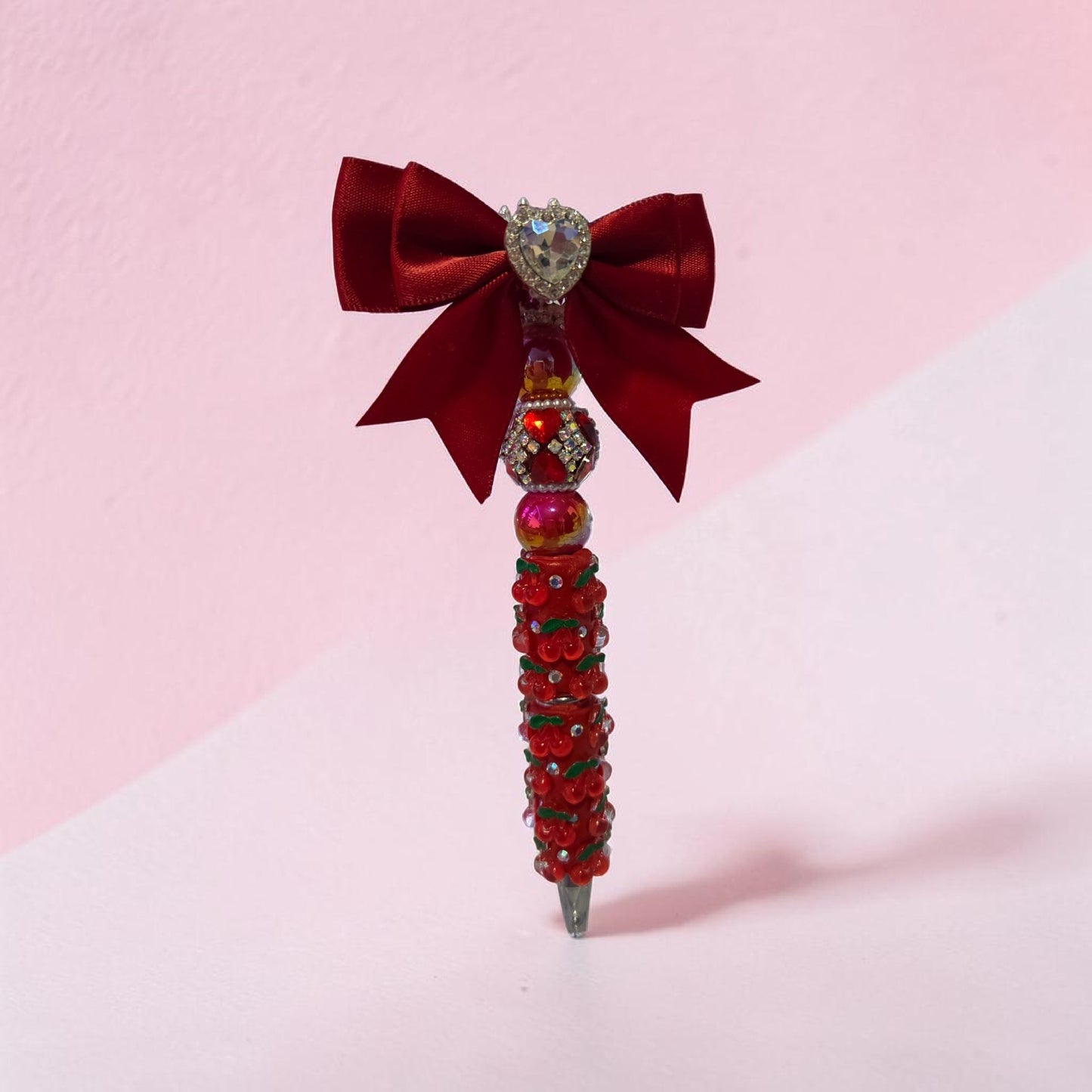 Red Cherry Bow Pen