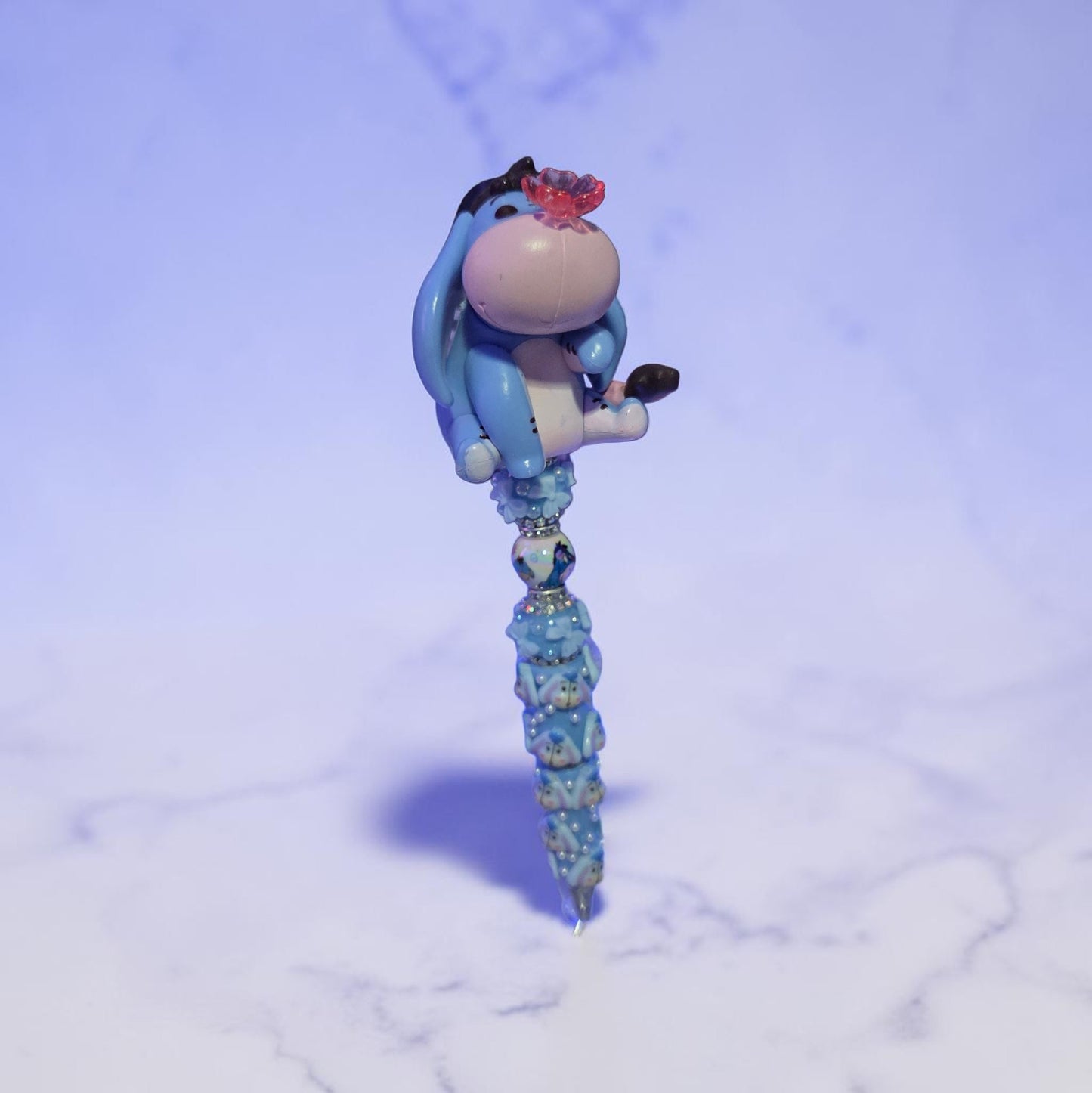 Blue Donkey Beaded Pen