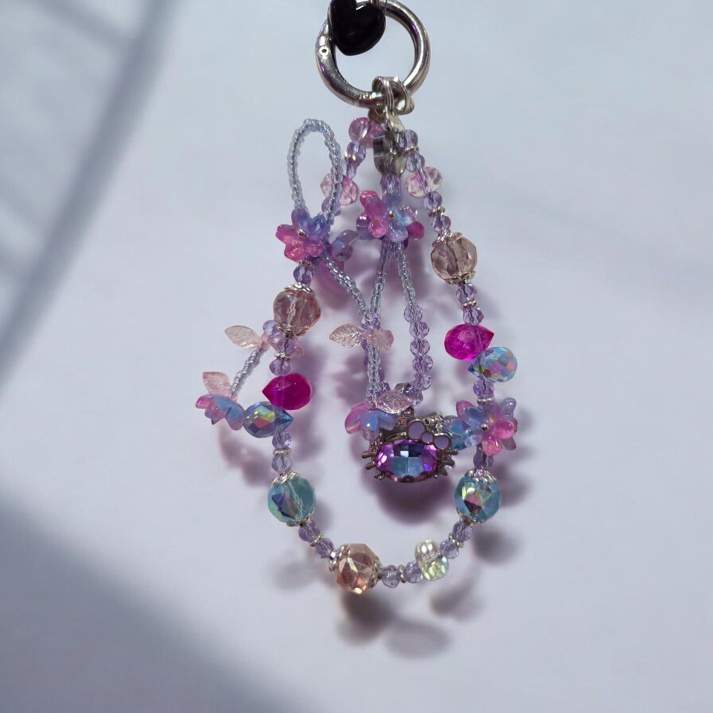Purple Kitty Phone Chain