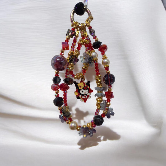Red and Black Kuku Phone Charm